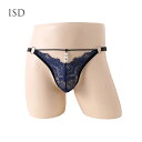 ISD Pearl Lace T-BACK ファッション Tパック ポーチ レース素材 男性 柔らか素材 涼しさ ローライズ 情熱 セクシー 刺激 メンズ パッション フリーサイズ