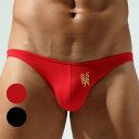 Dragon BIKINI 龍 ビキニ 赤色 黒色 ローライズ セクシー 黄道帯 肌触 立体 メンズインナー 綿生地 シンプル 運動ジム 筋トレ 日常|詳細画像