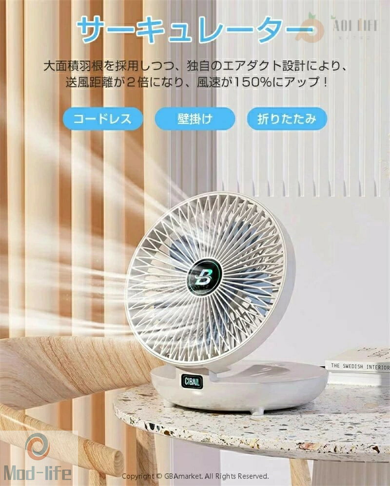 壁掛け扇風機 洗面所 トイレ用 扇風機 小型 吊り下げ 扇風機 1台3役 手持ち 卓上置...