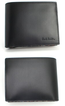 ＜クーポン配布中＞ポールスミス（Paul Smith）財布 二つ折り財布〈黒（内：マルチ）〉（psa260-17）ブラック メンズ