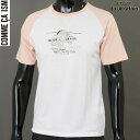 楽天インスピレーションコムサイズム（COMME CA ISM）Tシャツ 半袖〈白×ピンク〉（4713tw50-2）メンズ 紳士 ギフト 定番 彼氏 彼女 プレゼント