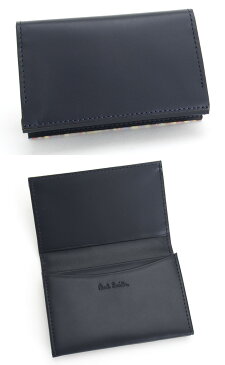 <クーポン配布中>ポールスミス 名刺入れ カードケース Paul Smith 紺 psu054-30 メンズ 紳士