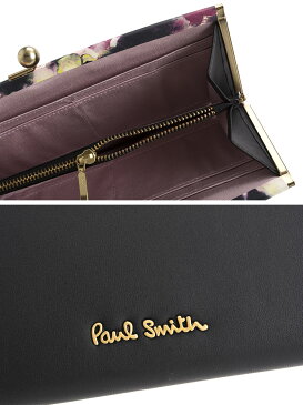 ＜クーポン配布中＞ポールスミス 財布 長財布 がま口財布 ブラック Paul Smith pwa365-10 レディース 婦人