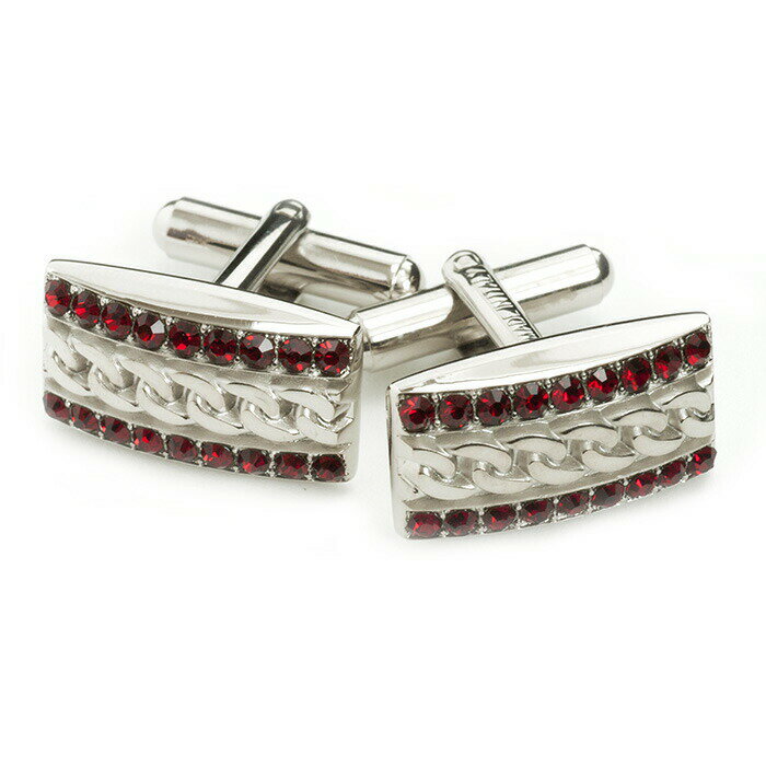 モンアート カフス イタリア製 MONART シルバー×レッド 61mn0239 メンズ 紳士 ギフト 定番 彼氏 彼女 プレゼント