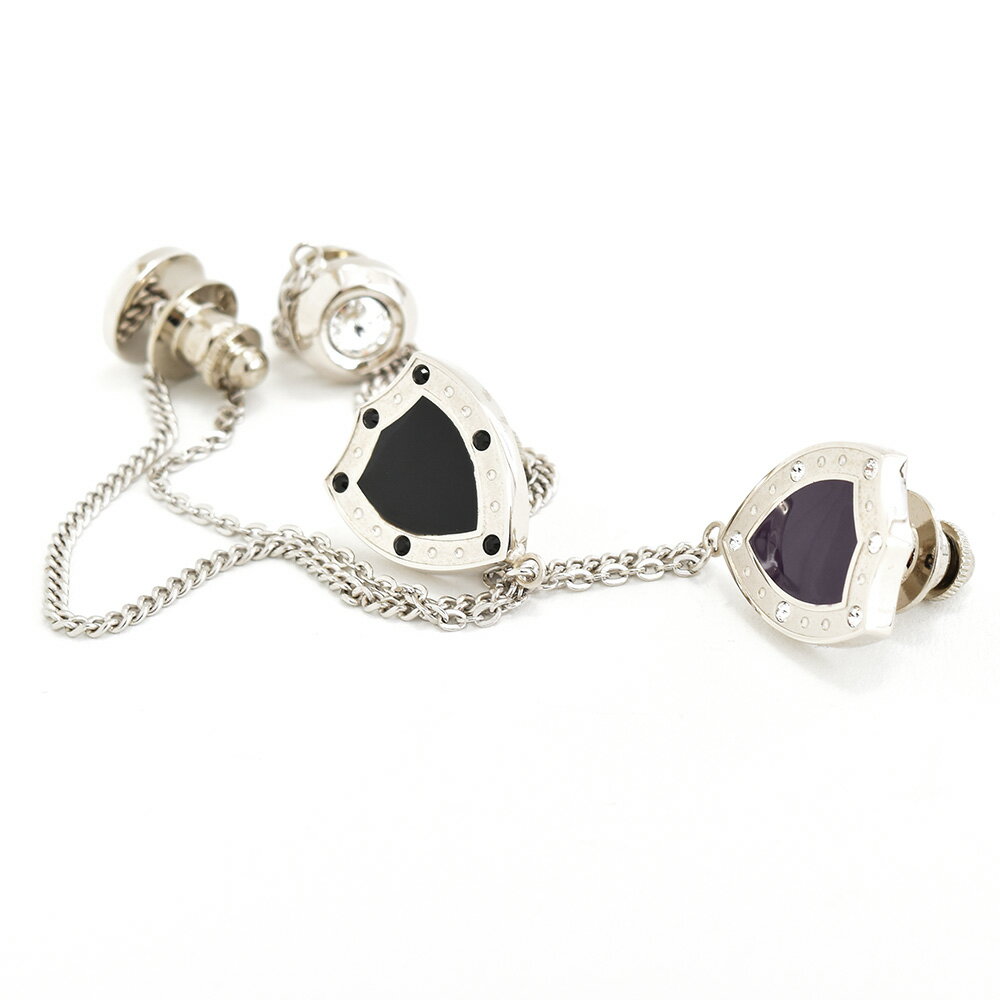 オロビアンコ ネクタイピン タイピン タイホルダー シルバー(ブラック/パープル) Orobianco 20200309-20 メンズ 紳士 ギフト 定番 彼氏...