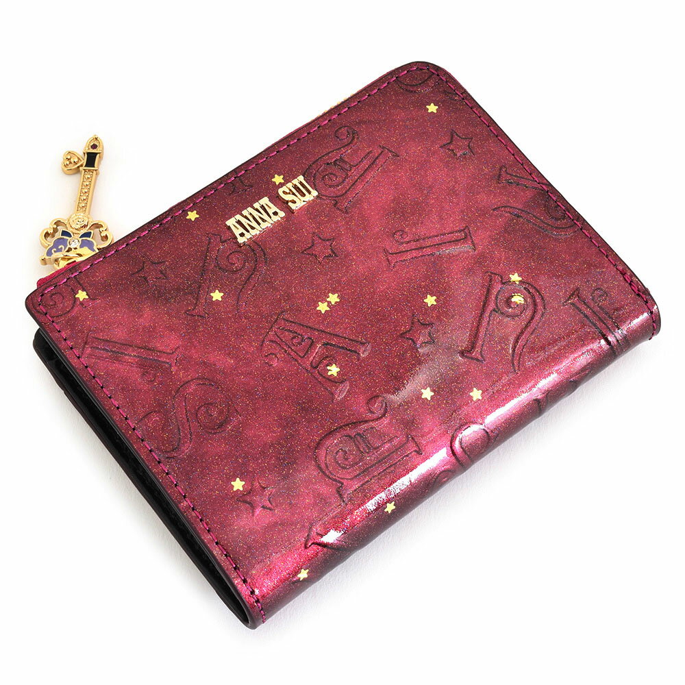 展示品箱なし アナスイ 財布 ミニ財布 小銭入れ コインケース L字ファスナー ボルドー ANNA SUI 313982-94 レディース 婦人 ギフト 定番 彼氏 彼女 プレゼント