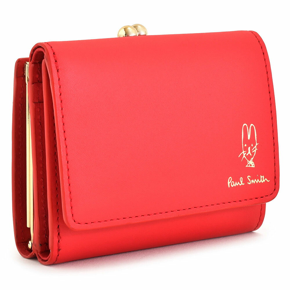 ポールスミス 財布 三つ折り財布 がま口財布 赤(レッド) Paul Smith bpw072-20 レディース 婦人