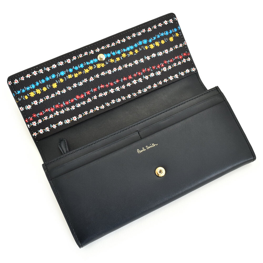 ポールスミス 財布 長財布 紺(ネイビー) Paul Smith pwd746-30 レディース 婦人 ギフト 定番 彼氏 彼女 プレゼント