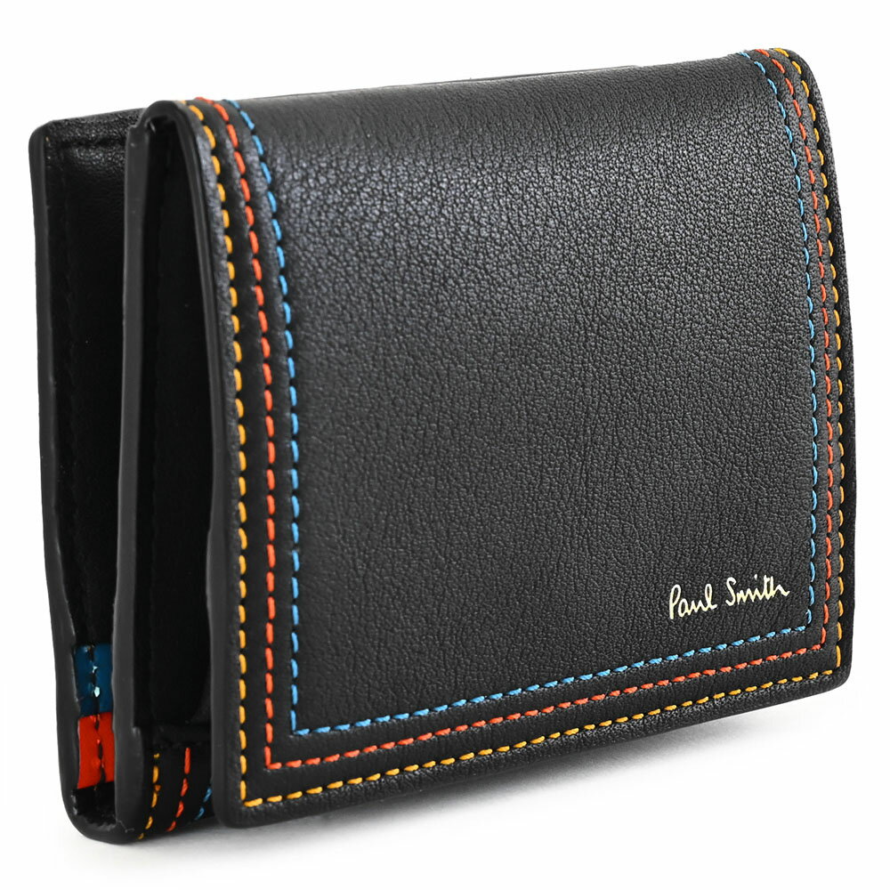 ポールスミス 財布（メンズ） ポールスミス 財布 二つ折り財布（札入なし） ミニ財布 BOX型 黒(ブラック) Paul Smith psc690-10 メンズ 紳士 ギフト 定番 彼氏 彼女 プレゼント