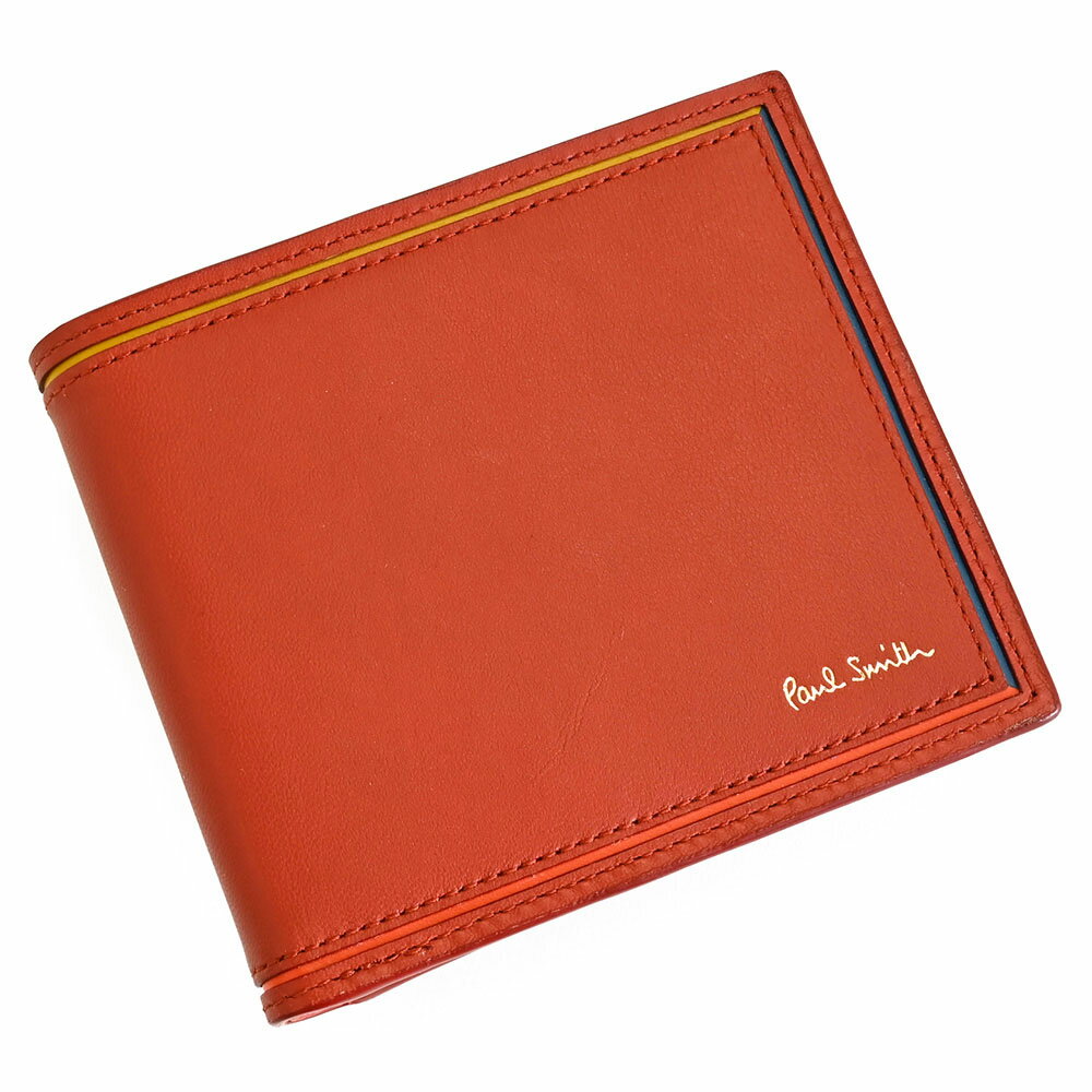 ポールスミス 二つ折り財布（メンズ） 展示品箱なし ポールスミス 財布 二つ折り財布 レンガ Paul Smith bps075-22 メンズ 紳士
