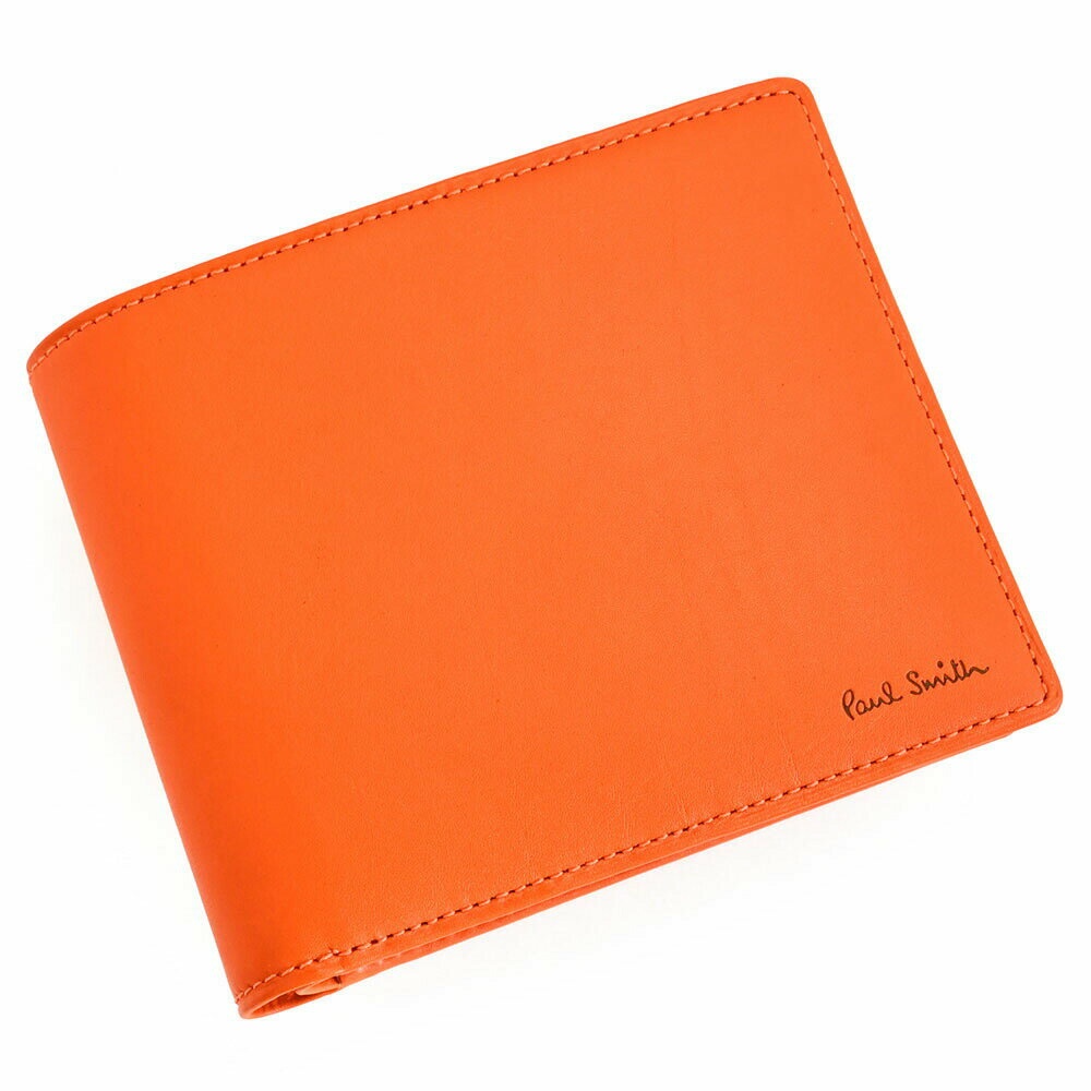 楽天インスピレーションポールスミス 財布 二つ折り財布 カード入れ付き オレンジ Paul Smith psc105-42 メンズ 紳士 ギフト 定番 彼氏 彼女 プレゼント