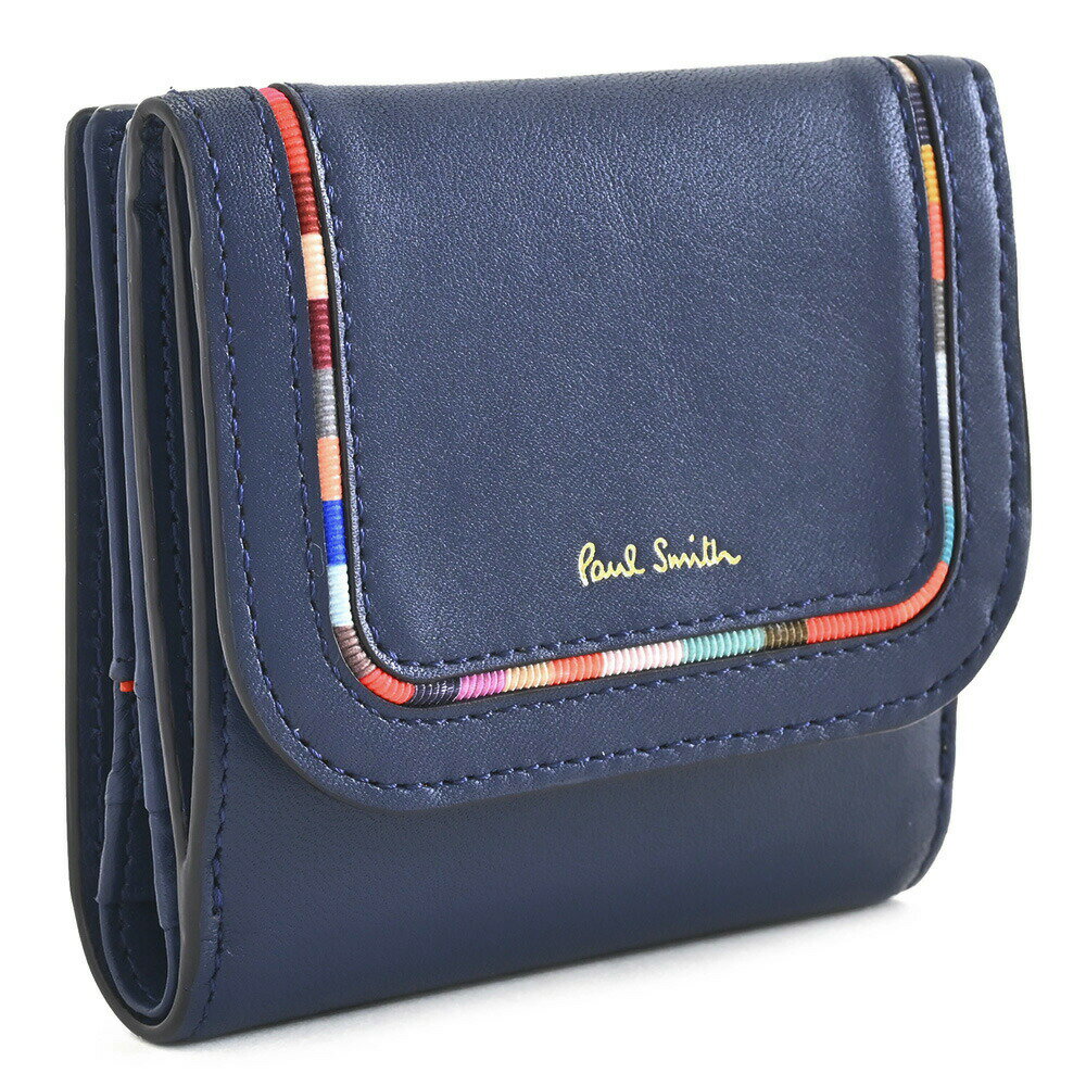 ポールスミス 二つ折り財布 レディース ポールスミス 財布 二つ折り財布 青(ブルー) Paul Smith bpw283-31 レディース 婦人 ギフト 定番 彼氏 彼女 プレゼント