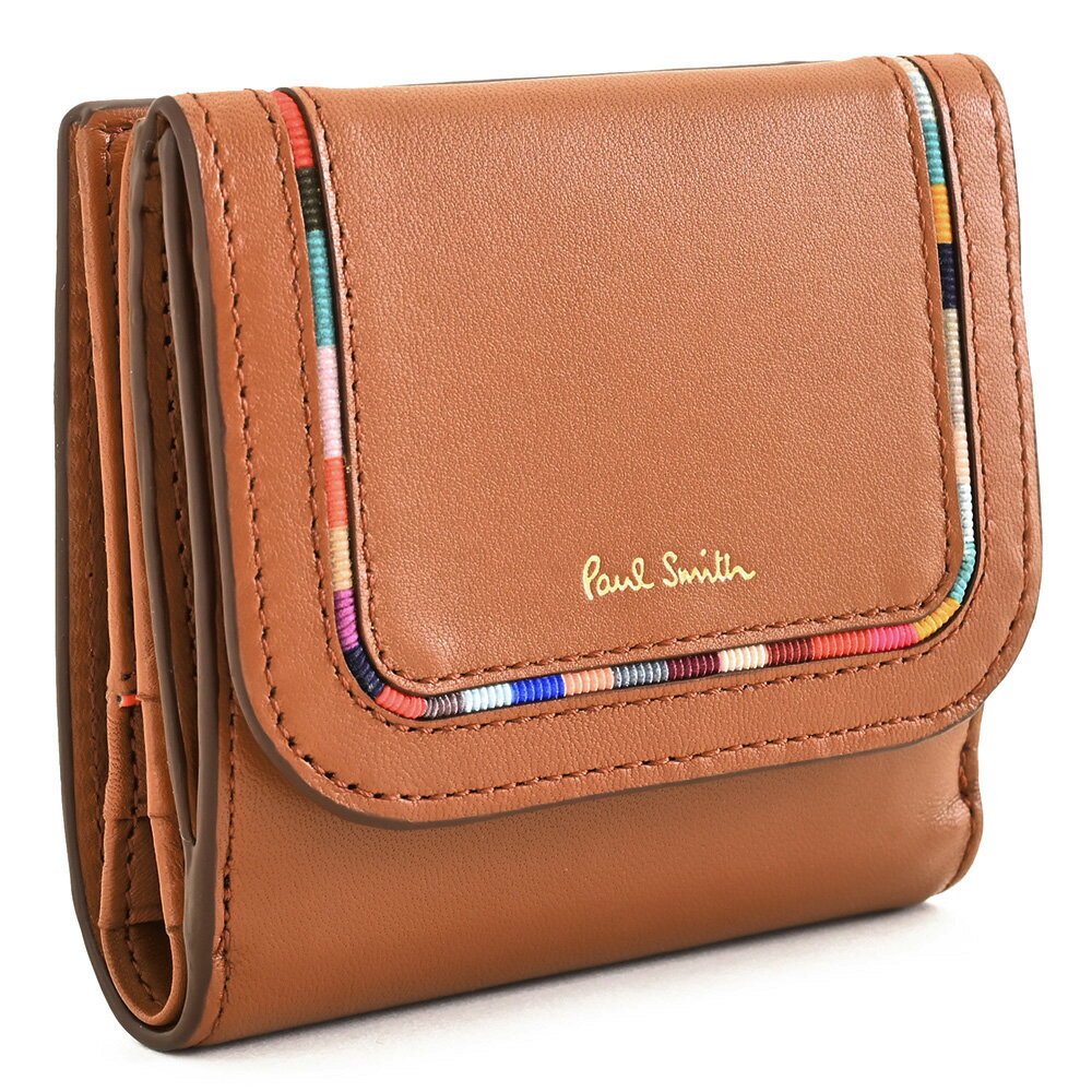 ポールスミス 財布（レディース） ポールスミス 財布 二つ折り財布 タン(ブラウン系) Paul Smith bpw283-75 レディース 婦人 ギフト 定番 彼氏 彼女 プレゼント