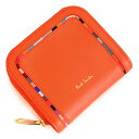 ポールスミス 財布 二つ折り財布 ラウンドファスナー ポップレッド(オレンジっぽいお色です) Paul Smith bpw285-20 レディース 婦人 ギフト...