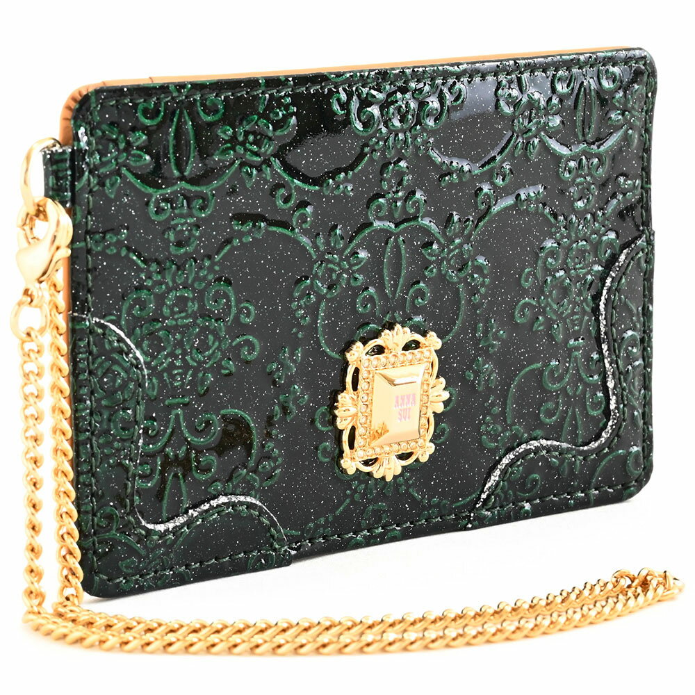 訳あり アナスイ パスケース 定期入れ 緑(グリーン) ANNA SUI 310495-70 b レディース 婦人