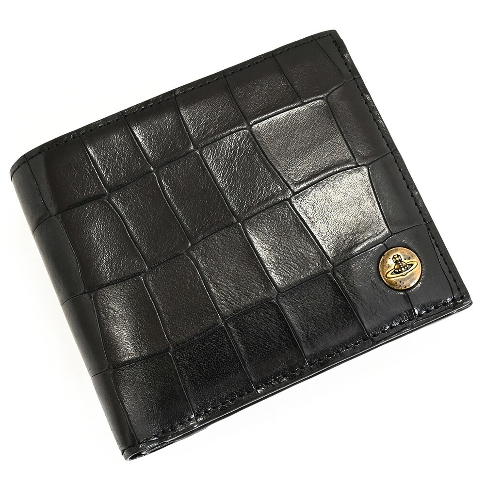ヴィヴィアン・ウエストウッド 財布（メンズ） 展示品箱なし ヴィヴィアンウエストウッド 財布 二つ折り財布 黒(ブラック) Vivienne Westwood ACCESSORIES vwk653-10