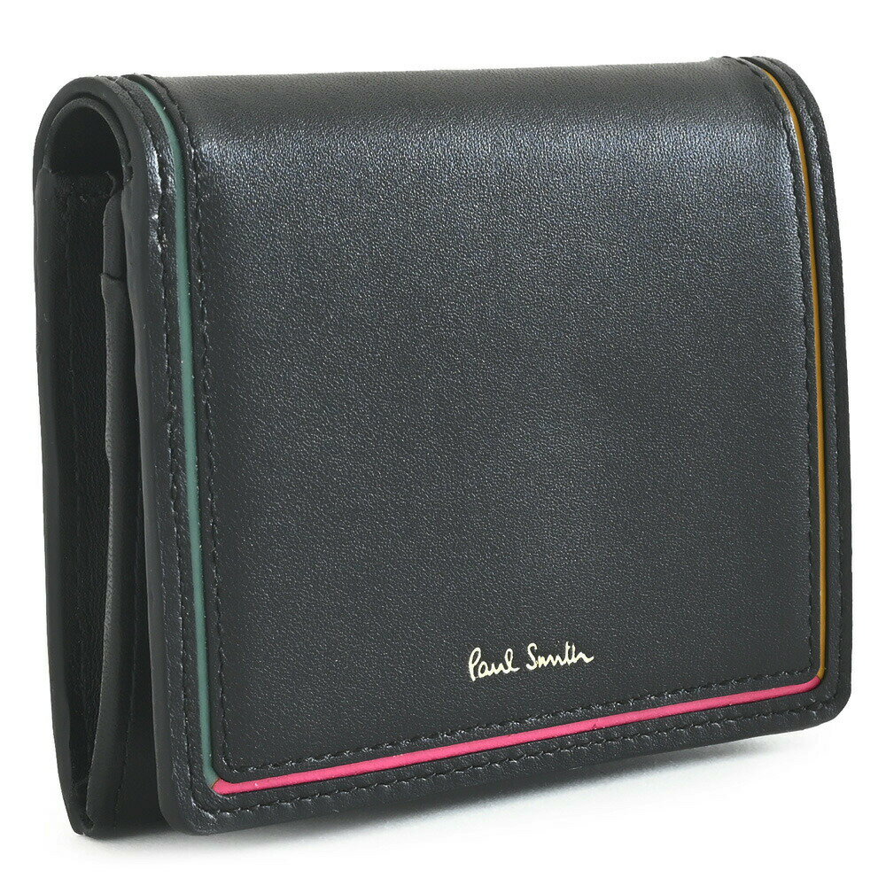 ポールスミス 二つ折り財布 レディース ポールスミス 財布 二つ折り財布 BOX型 黒(ブラック) Paul Smith bpw084-10 レディース 婦人 ギフト 定番 彼氏 彼女 プレゼント