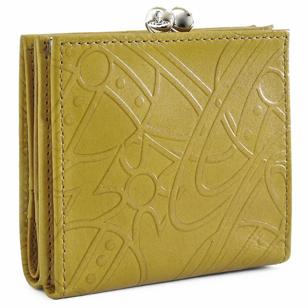 ヴィヴィアンウエストウッド 財布 二つ折り財布 がま口財布 カーキ Vivienne Westwood ACCESSORIES 3218cj23 ギフト 定番 彼氏 彼女 プレゼント