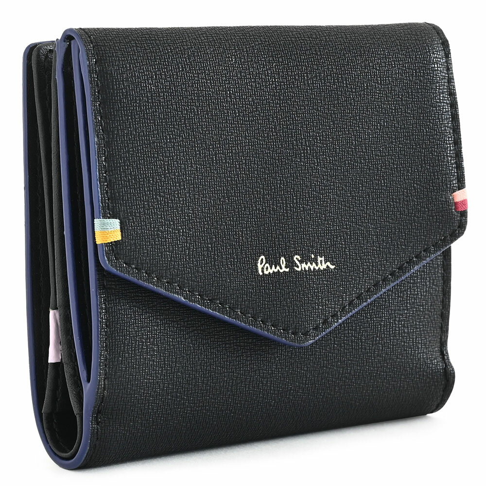 ポールスミス 二つ折り財布 レディース ポールスミス 財布 二つ折り財布 黒(ブラック) Paul Smith bpw264-10 レディース 婦人 ギフト 定番 彼氏 彼女 プレゼント