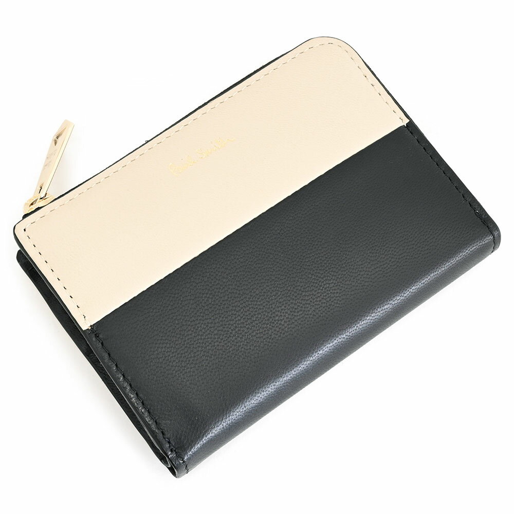 ポールスミス 財布 小銭入れ コインケース L字ファスナー 黒(ブラック) Paul Smith bpw162-10 レディース 婦人 ギフト 定番 彼氏 彼女 プレゼント