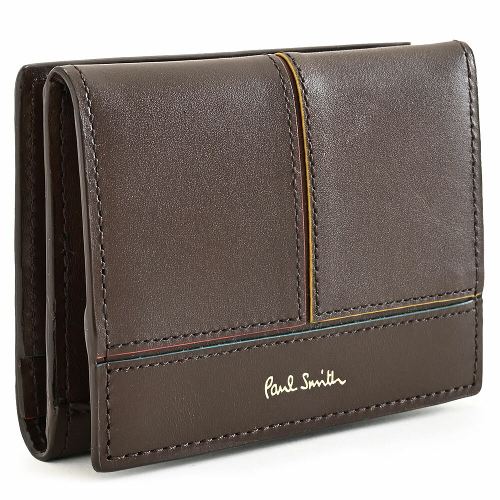 展示品箱なし ポールスミス 財布 小銭入れ コインケース 二つ折り BOX財布 チョコ Paul Smith psq130-71 b メンズ 紳士