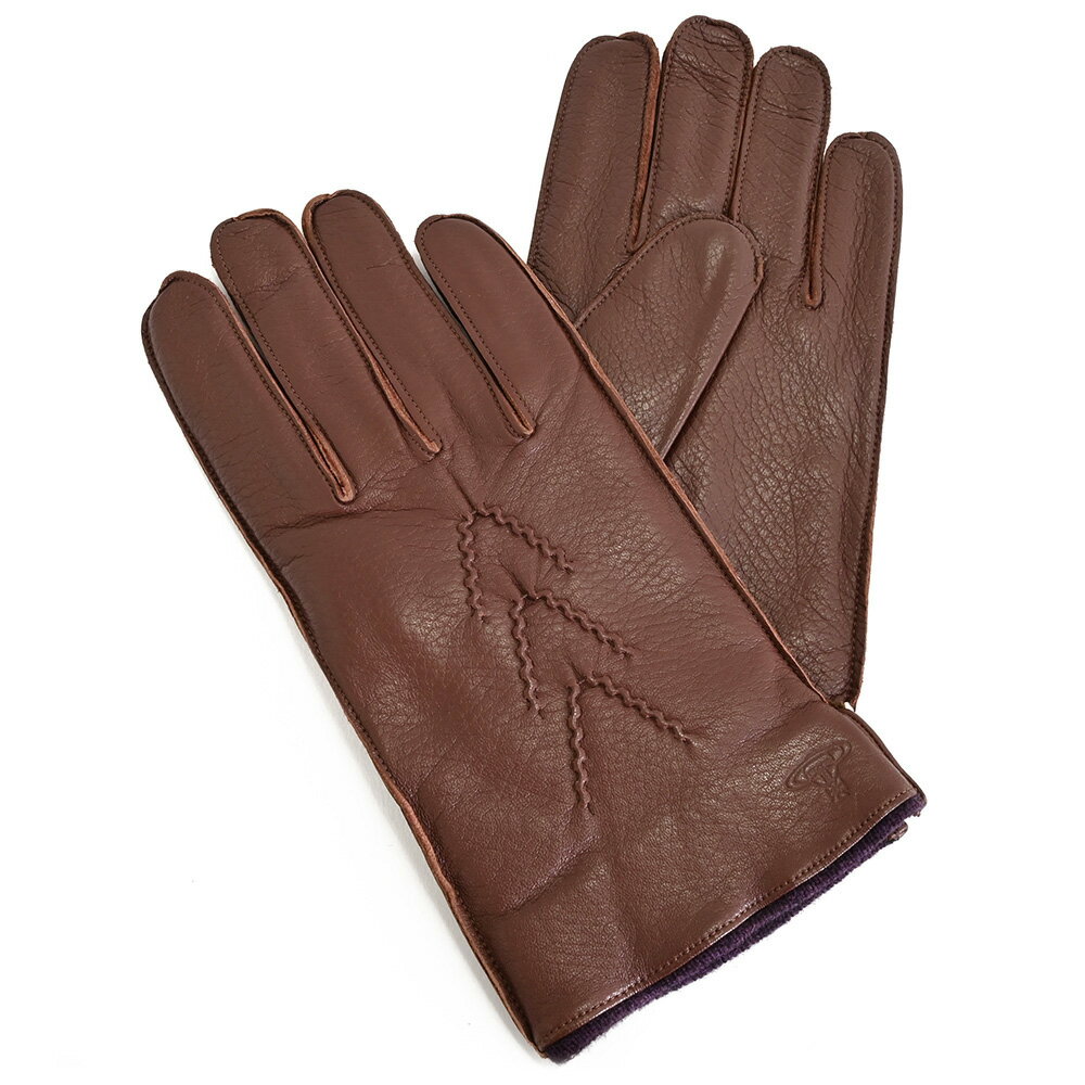 ヴィヴィアンウエストウッド 手袋 茶(ブラウン) Vivienne Westwood ACCESSORIES 547vw54825093 メンズ 紳士 ギフト 定番 彼氏 彼女 プレゼント