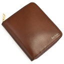 展示品箱なし ポールスミス 財布 二つ折り財布 ラウンドファスナー チョコ Paul Smith bps565-71 メンズ 紳士