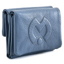 ミラショーン 財布 三つ折り財布 青(ブルー) mila schon msk051-30 レディース 婦人 ギフト 定番 彼氏 彼女 プレゼント(4)