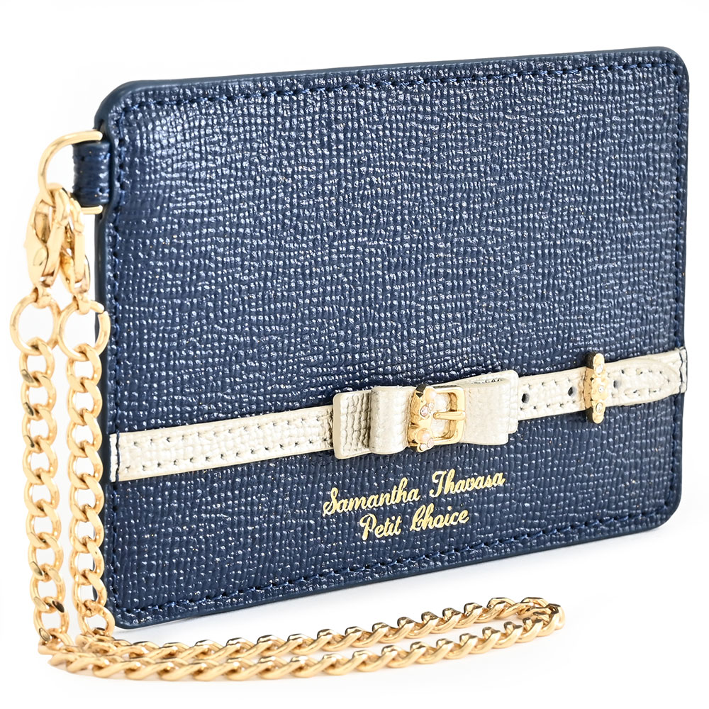 展示品箱なし サマンサタバサ パスケース 定期入れ 紺(ネイビー) SamanthaThavasaPetitChoice 86731-80 レディース 婦人
