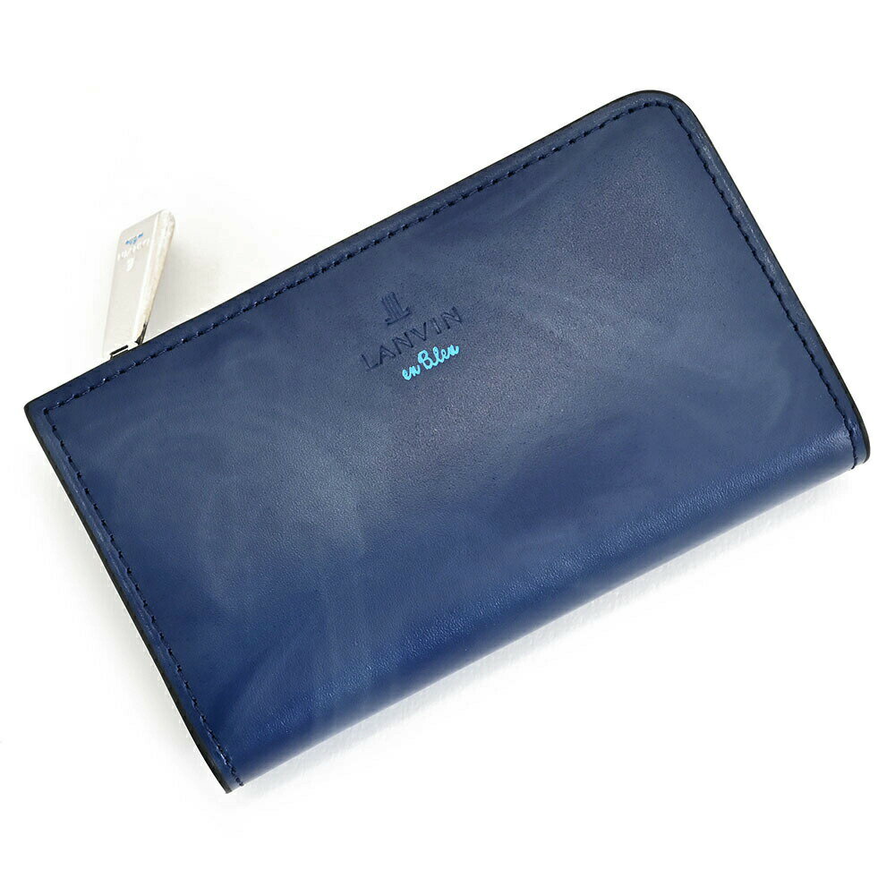 ランバンオンブルー キーケース コインケース L字ファスナー 紺(ネイビー) LANVIN en Bleu 532601 メンズ 紳士 ギフト 定番 彼氏 彼女 プレゼント