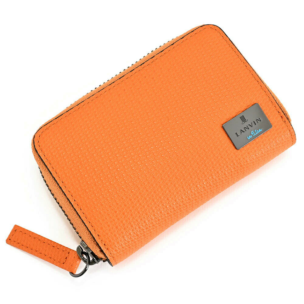 ランバンオンブルー キーケース スマートキー ラウンドファスナー オレンジ LANVIN en Bleu 581602 メンズ 紳士 ギフト 定番 彼氏 彼女 ...
