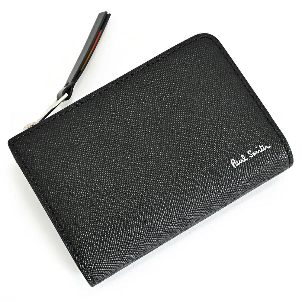 ポールスミス キーケース 小銭入れ コインケース L字ファスナー 黒(ブラック) Paul Smith bps641-10 メンズ 紳士 ギフト 定番 彼氏 彼...