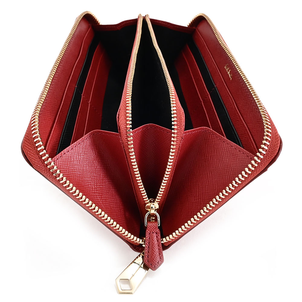 ポールスミス 財布 長財布 ラウンドファスナー 赤(レッド) Paul Smith psc955-20 ...