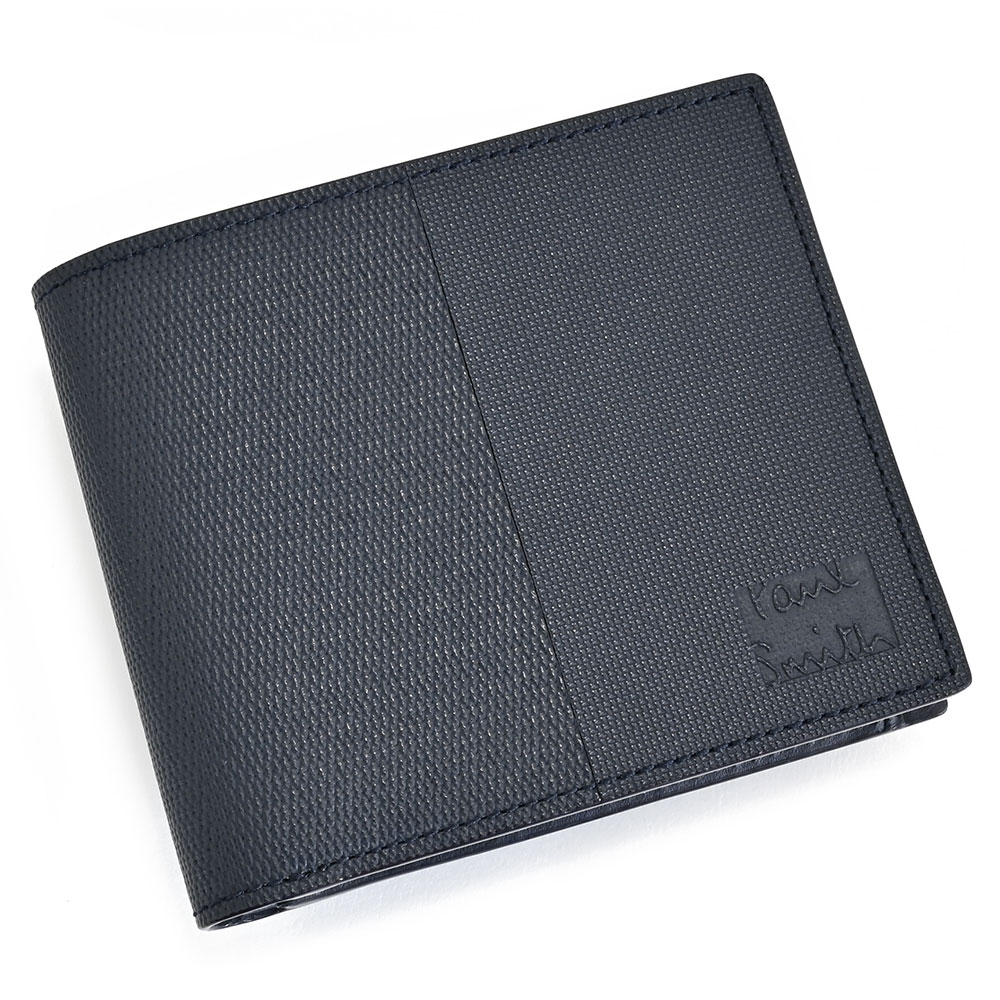 ポールスミス 財布 二つ折り財布 紺(ネイビー) Paul Smith bps744-31 メンズ 紳士 ギフト 定番 彼氏 彼女 プレゼント