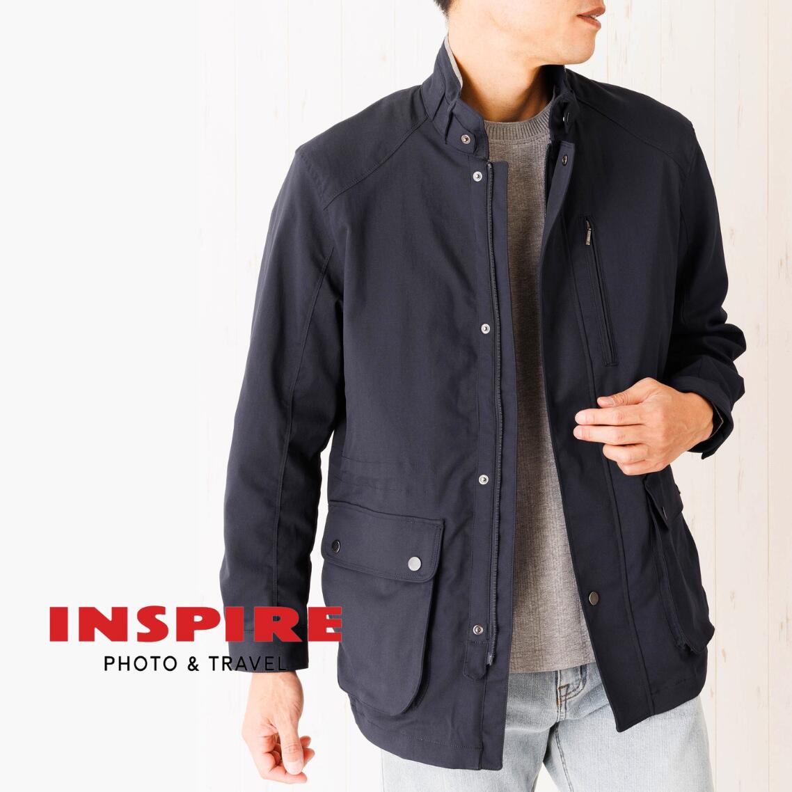 【特別価格＋クーポン配布】INSPIRE インスパイア （公式） メンズ コート ブルゾン アウター 春 春物 ストレッチ ツイル 日本 日本製 服 ビジカジ ビジネス ブランド 高品質 贈り物 誕生日 ギフト プレゼント