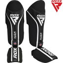 RDX レガース 両足セット AURA+シリーズ キックボクシング ムエタイ 格闘技 MMA 空手 シンガード 足サポーター レッグガード レッグサポーター ジム トレーニング 男性 女性 メンズ レディース ブラック T17 あす楽 送料無料