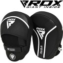 RDX パンチングミット 左右セット 湾曲型 AURA+シリーズ ボクシング キックボクシング ムエタイ 格闘技 MMA 空手 トレーニング 練習 大人 メンズ レディース 子供 ジュニア キッズ こども ブラック 黒 T17 あす楽 送料無料 その1