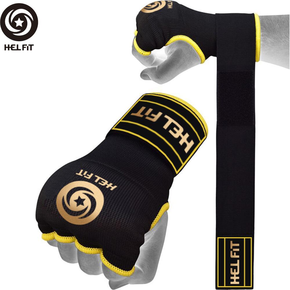 HELFiT バンテージ インナーグローブ 左右セット マジックテープ式 ボクシング キックボクシング ムエタイ 格闘技 MMA スパーリング 総合格闘技 ジム トレーニング 大人 子供 キッズ ジュニア こども 男性 女性 メンズ レディース あす楽 送料無料 バンテージ インナーグローブ ボクシング キックボクシング ムエタイ 手首保護 怪我予防 破れにくい 伸縮 耐久性 フィットネス ストレス発散 運動不足解消 衝撃吸収ゲルパッド 10秒で巻けるバンテージ！装着型で簡単！ミット撃ちやサンドバッグ撃ち、スパーリングなどの拳・手首を保護します。拳部分は衝撃吸収ゲルパッドで保護されており、カーボンファイバー素材入りのため、耐久性、着け心地、伸縮性に優れています。 2