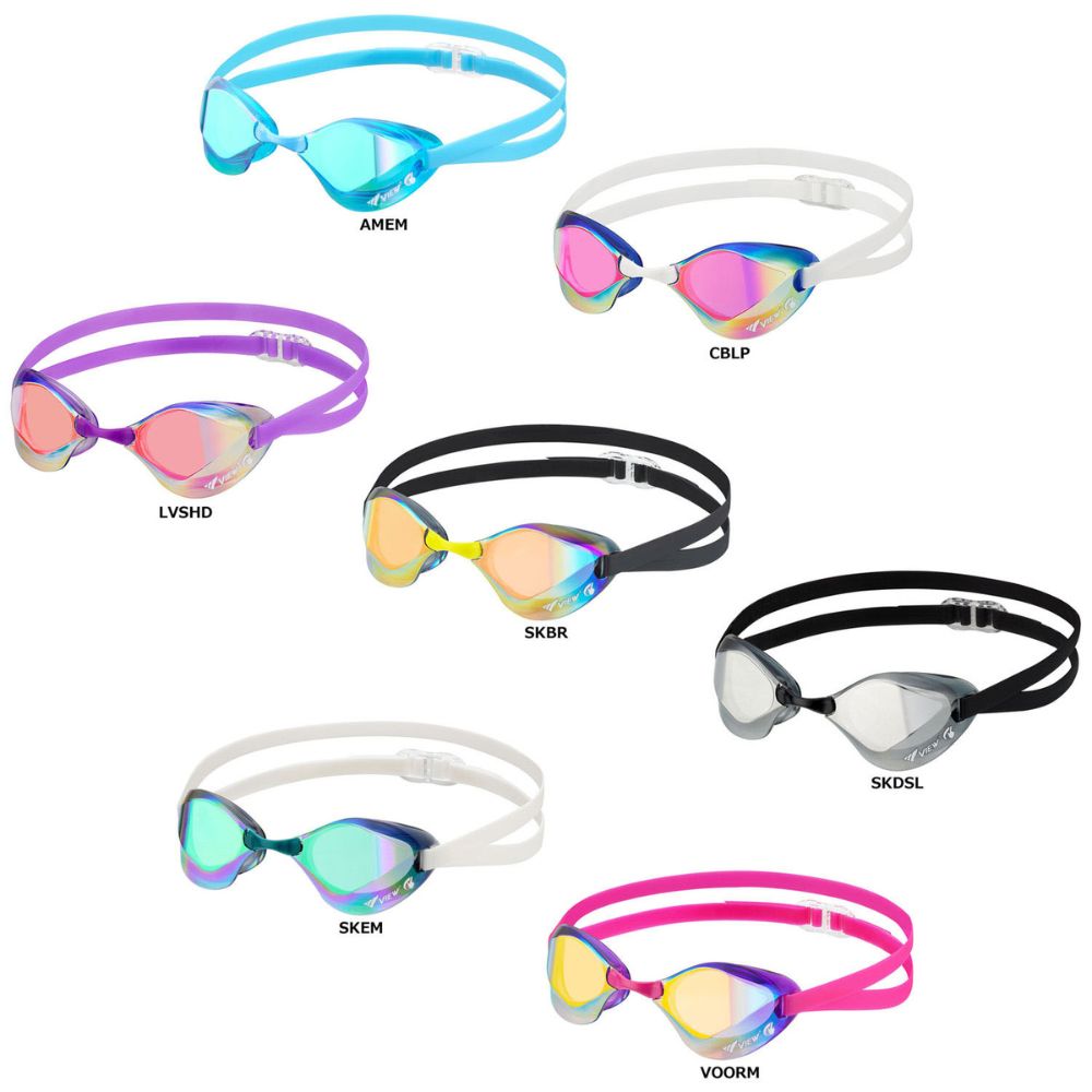 ビュー スイミングゴーグル BladeF 水泳 競泳 レーシング Blade スイミング ゴーグル SWIPE くもり止め機能10倍 クッションなし V122ESAM VIEW