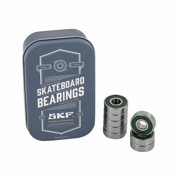 商品詳細 【SKF｜STANDARD BEARINGS】 SKFは世界最大級のベアリングメーカーです。 スウェーデンのSKF社は、精密設計された低摩擦ベアリングを製造しており、世界中のあらゆる産業に貢献しています。 内部のグリースが低摩擦性を向上させます。  低フリクションを実現し、高速回転を長時間維持します。 仕様：オイルタイプ ＊1set/8個入りの価格です。 在庫に関して 当店販売商品は実店舗と在庫を共有しております。また、メーカーからのお取り寄せでのご用意となる商品もございます。お申し込み頂きました商品が、「販売終了/在庫完売」等でご用意ができない場合もございます。 その際はキャンセルのご連絡をさせて頂く事もございます。予めご了承ください。 画像に関して 掲載しております画像はサンプル画像となります。お手持ちのディスプレイや周辺機器の設定により実商品と色合い等に若干誤差が生じる場合がございます。　