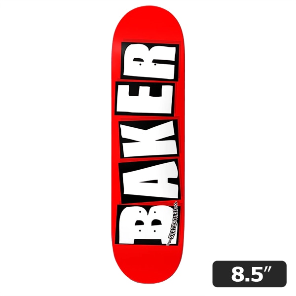 【BAKER】BRAND LOGO WHITE 8.5インチ　ベイカー デッキ スケートボード スケボー ...