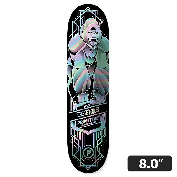 商品詳細【PRIMITIVE｜Tiego Lemos EAGLE SPECTRA】 2008年にトップスケーターである PAUL RODRIGUEZ が設立したブランド。 World wideに人気のある豪華ライダー陣は世界最強軍団と呼ぶに相応しいチーム。 TIAGO LEMOS、MILES SILVAS、CARLOS RIBEIRO、WADE DESARMO、SPENCER HAMILTON、FRANKY VILLANI、TRENT MCCLUNG、ROBERT NEAL、BRIAN PEACOCK、山下 京之助などの名だたるライダーが揃っています。 デッキサイズ(インチ) ・Width：8.0" ・Length：31.75" ・Wheelbase：14.0" ＊1インチ＝約2.54cm 在庫に関して当店販売商品は実店舗と在庫を共有しております。また、メーカーからのお取り寄せでのご用意となる商品もございます。お申し込み頂きました商品が、「販売終了/在庫完売」等でご用意ができない場合もございます。 その際はキャンセルのご連絡をさせて頂く事もございます。予めご了承ください。画像に関して掲載しております画像はサンプル画像となります。お手持ちのディスプレイや周辺機器の設定により実商品と色合い等に若干誤差が生じる場合がございます。