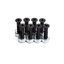 商品詳細 【BLOWNUTS｜HARDWARE】 1set/8本入。 サイズ：7/8"(+) ライザーを入れずにぴったりのサイズです。 ＊ナットのカラーはシルバー(掲載画像)またはブラックでのお届けとなります。 在庫に関して 当店販売商品は実店舗と在庫を共有しております。また、メーカーからのお取り寄せでのご用意となる商品もございます。お申し込み頂きました商品が、「販売終了/在庫完売」等でご用意ができない場合もございます。 その際はキャンセルのご連絡をさせて頂く事もございます。予めご了承ください。 画像に関して 掲載しております画像はサンプル画像となります。お手持ちのディスプレイや周辺機器の設定により実商品と色合い等に若干誤差が生じる場合がございます。　