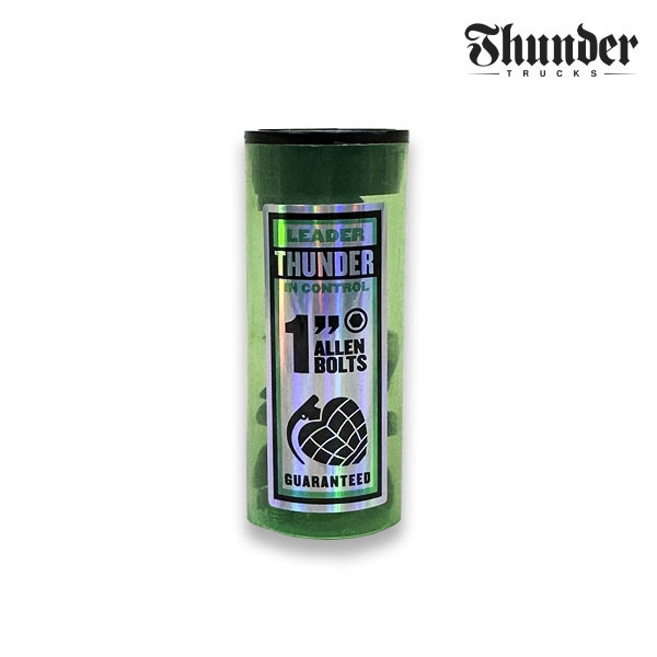 商品詳細 【THUNDER｜LEADER THUNDER IN CONTROL ALLEN 1”】 カラー：black/green サイズ：1" ＊1set/10本入（black 8本/green 2本/ナット 8個） 在庫に関して 当店販売商品は実店舗と在庫を共有しております。また、メーカーからのお取り寄せでのご用意となる商品もございます。お申し込み頂きました商品が、「販売終了/在庫完売」等でご用意ができない場合もございます。 その際はキャンセルのご連絡をさせて頂く事もございます。予めご了承ください。 画像に関して 掲載しております画像はサンプル画像となります。お手持ちのディスプレイや周辺機器の設定により実商品と色合い等に若干誤差が生じる場合がございます。
