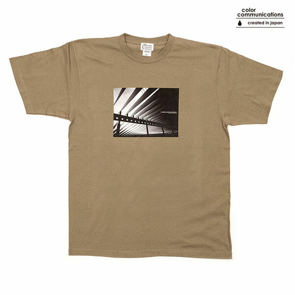 WALL PHOTO T-SHIRT sand khakiカラーコミュ二ケーションズ スケートボードティーシャツ 半袖