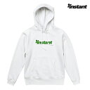 OG LOGO HOODIE white/greenインスタント オリジナル パーカースケートボード スケボー SKATEBOARD