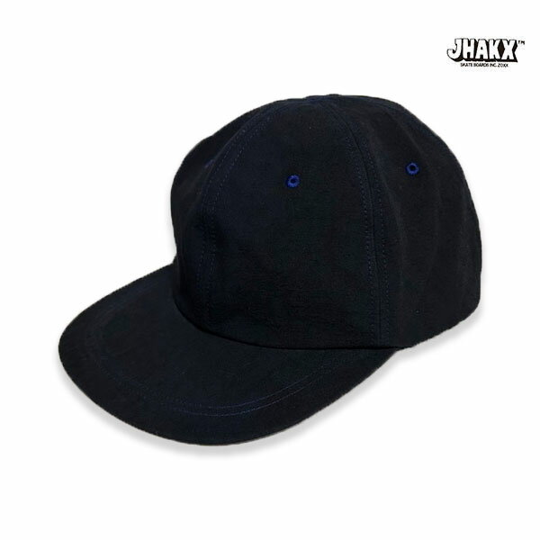 ヘンプ 帽子（メンズ） 【JHAKX】HEMP HAT'S CLASSIC black×blueジャークス スケートボードキャップ 帽子
