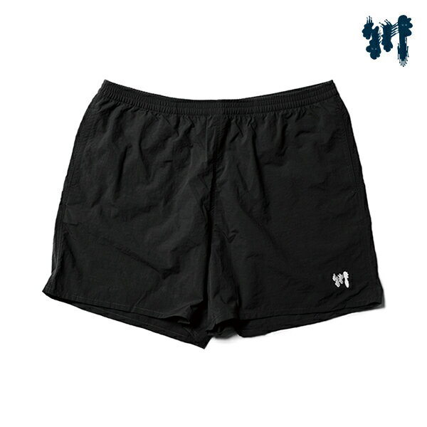 【川】川 NYLON SHORTS black川 カワ スケートボード ショーツ 半ズボン