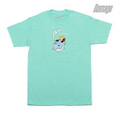 【DAMAGE】BIZNEZ TEE カラー：ice mint ダメージ Tシャツ 半袖 スケートボード スケボー SKATEBOARD