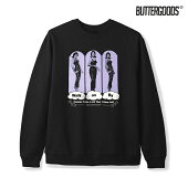 【BUTTER GOODS】WALK ON BY CREWNECK カラー：black バターグッズ トップス クルーネック スケートボード スケボー SKATEBOARD